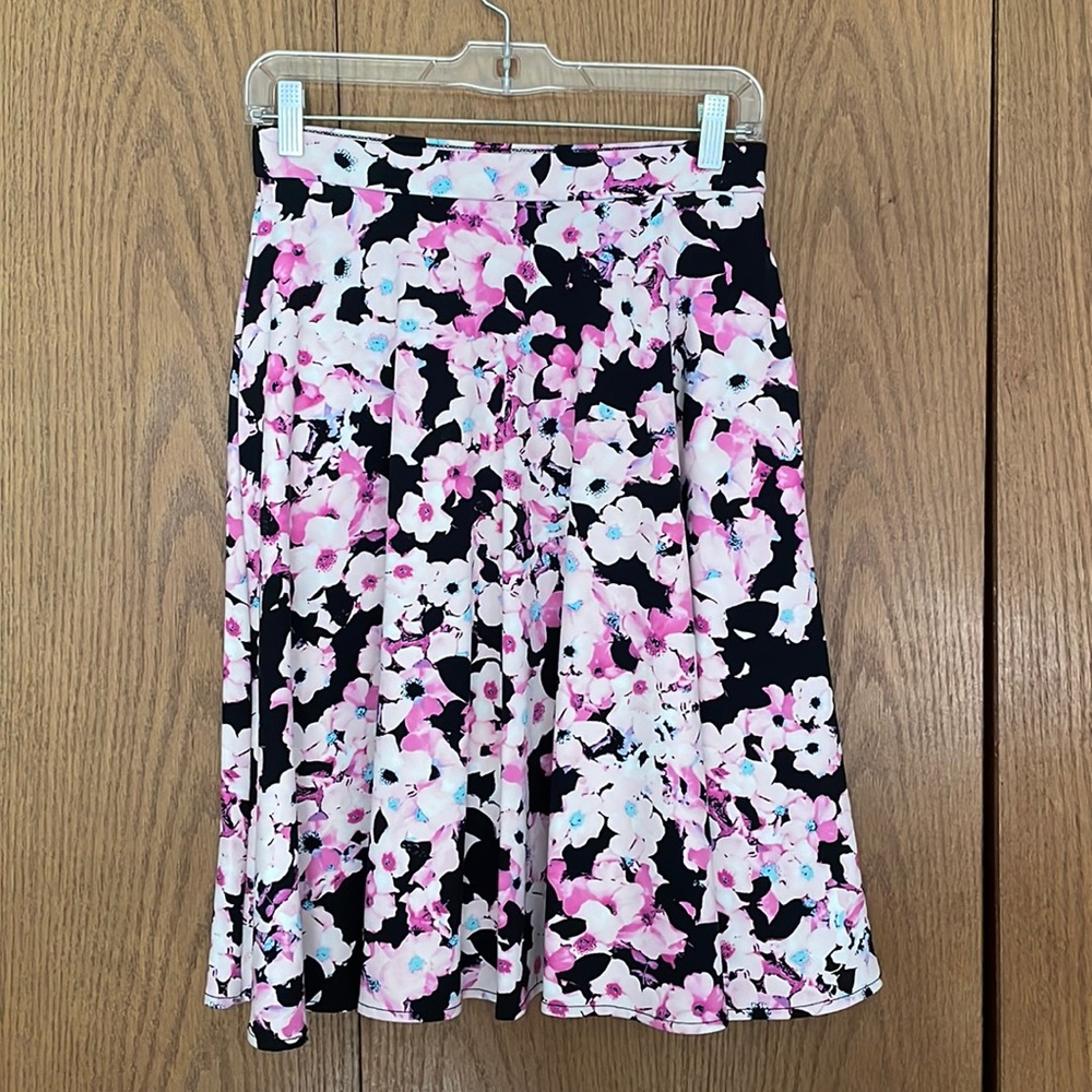 Cynthia Rowley A Line Floral Stretchy Skirt